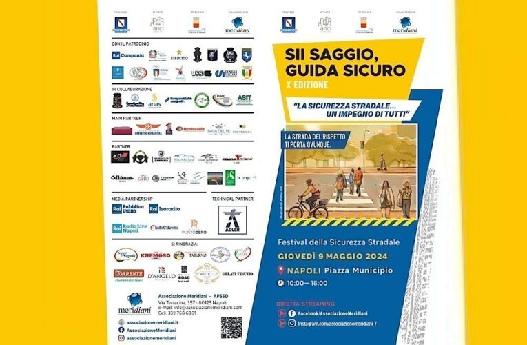 “Sii saggio, guida sicuro”: gran finale giovedì 9 maggio in Piazza Municipio con le premiazioni e il Villaggio della Sicurezza