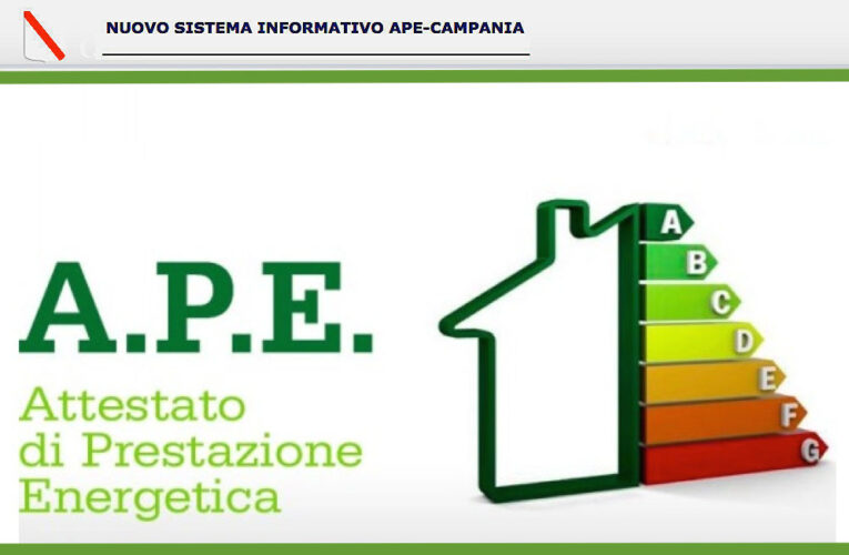 Al via APE CAMPANIA, il nuovo Sistema Informativo della Regione per la gestione degli Attestati di Prestazione Energetica degli Edifici